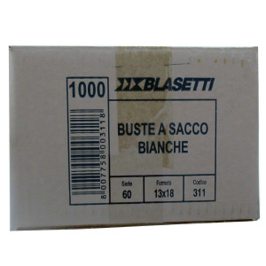 BUSTA KRAFT BIANCO 13X18 GR.60 SC.1000PZ.