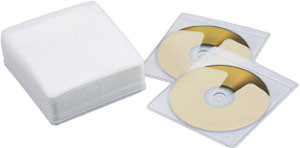 CUSTODIA CD/DVD "SLEEVE FILE" DOPPIA TASCA 25 PZ