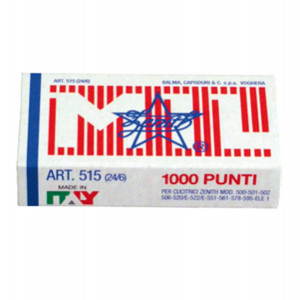 PUNTI METALLICI ZENITH MIL 515/6 CF.1000 PUNTI 24/6 28134 7.7