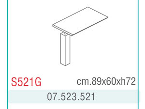 APPENDICE PER SCRIVANIA NOCE S521G 89X60XH72