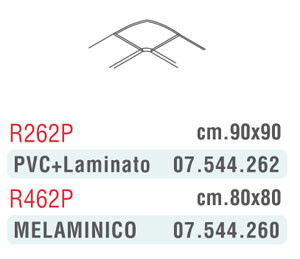 ELEMENTO DI GIUNZIONE 90Â° RACCORDO 2 LATI ACERO 90X90 PVC