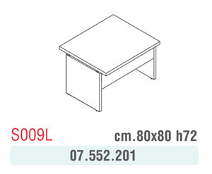 SCRIVANIA NOCE S009L 80X80X72H
