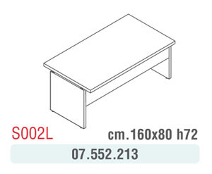 SCRIVANIA NOCE 160X80X72H S1020LNO