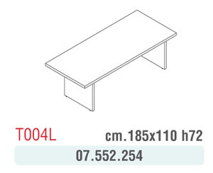 TAVOLO RIUNIONE NOCE T004L 185X110X75H