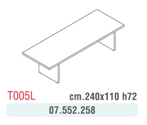 TAVOLO RIUNIONE NOCE T005L 240X110X72H