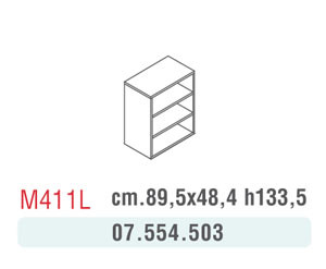 MOBILE MEDIO A GIORNO CENERE M411L 89,5X48,4X133,5H