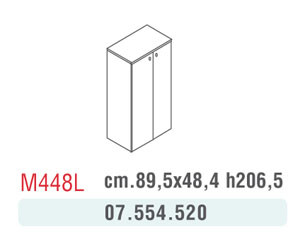 MOBILE ALTO CENERE C/ANTE NOCE M448L 89,5X48,4X206,5H
