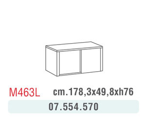 MOBILE BASSO CENERE C/ANTE SCORREV.NOCE M463L 178,3X49,8X76H