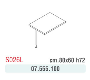 ALLUNGO DATTILO NOCE S026L 80X60X72H