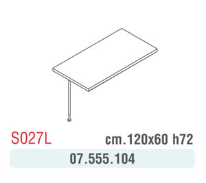 ALLUNGO LINEARE SCRIVANIA NOCE S1405X 120 CM