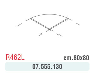 ELEMENTO DI GIUNZIONE 90Â° RACCORDO 2 LATI CENERE R462L