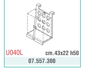 PORTA CPU ALLUMINIO U040L 43X22X50H