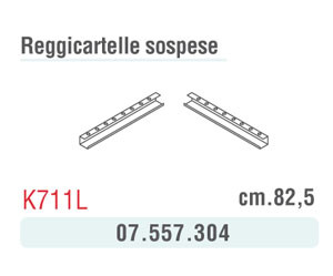 REGGICARTELLE SOSPESE ALLUMINIO K711L CM 82,5