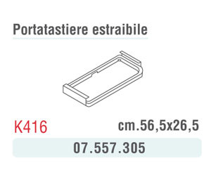PORTATASTIERE ESTRAIB.C/P.MOUSE ANTRACITE K416 56,5X26,5