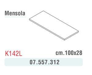 MENSOLA PROF.28 NOCE K142L 100X28