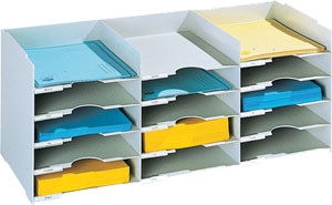 PORTACORRISPONDENZA 15 CASSETTI 67X30,4X31,3 GRIGIO