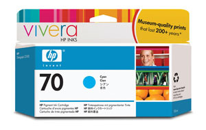 HP ORIG. n.70 CIANO VIVERA C9452A 130ML. Z2100