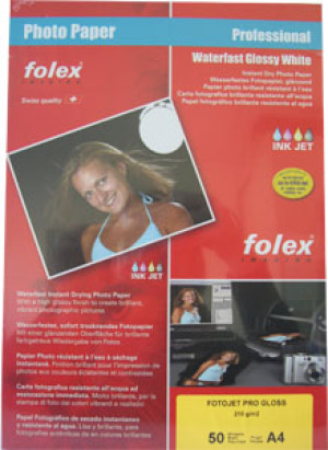 CARTA FOTOJET BIANCA BRILLANTE 210 GR A4 50FF.