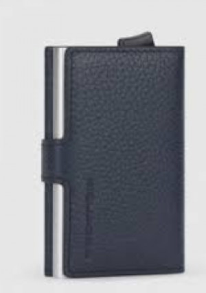 PP5649S138R/AV PORTA CARTE DI CREDITO PELLE E METALLO