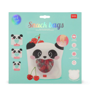 ZB0004 SET OF 3 REUSABLE SNACK BAGS - SNACK BAGS - PANDA