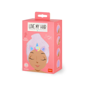 HTW0003 HAIR TURBAN TOWEL - LOVE MY HAIR - UNICORN