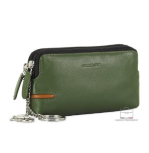 175677F051 P/CARTE-DOCUM ZIPPED PELLE/NERO-BEI