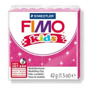 8030-262 PASTA DA MODELLARE FIMO KIDS PINK GLITTERATO