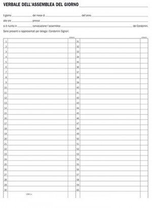 REGISTRO VERBALI ASSEMBLEE 50FF NUMERATI 31X24,5