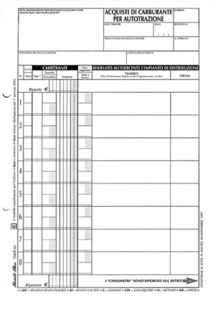 SCHEDA CARBURANTI A BLOCCO
